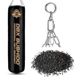Worek bokserski DBX Bushido z granulatem gumowym SBRX 60kg 140cm. Czarne spodnie materiałowe męskie DBX BUSHIDO, bez wzorów, z gumy. Za 399.99 zł.