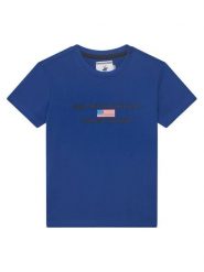 Beverly Hills Polo Club T-Shirt P-SS26B-TS0132 Niebieski Regular Fit. Niebieskie t-shirty chłopięce Beverly Hills Polo Club, bez wzorów, z bawełny, bez ramiączek. Za 119.99 zł.