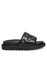 Badura Klapki WFA2591-2Z Czarny. Czarne klapki damskie Badura, bez wzorów, ze skóry, bez obcasa. Za 229.99 zł.