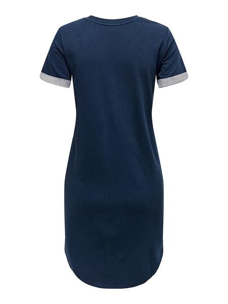 JDY Sukienka w kolorze granatowym rozmiar: M. Niebieskie sukienki damskie JDY, na co dzień, m, bez wzorów, z bawełny, bez kołnierzyka, bez ramiączek, mini, proste. Za 74.63 zł.