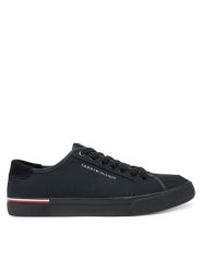 Tommy Hilfiger Tenisówki Core Corporate Vulc Canvas FM0FM05398 Czarny. Czarne trampki i tenisówki męskie Tommy Hilfiger, bez wzorów, z materiału, bez zapięcia. Za 219.99 zł.