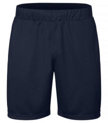 Clique Basic Active Szorty z spun dyed poliestru – Dark Navy. Niebieskie szorty damskie CLIQUE, bez wzorów, z dzianiny. Za 101.42 zł.