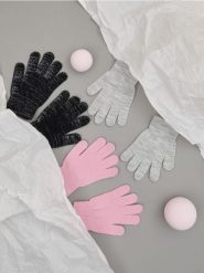 Rękawiczki 3 pack - różowy. Czerwone rękawiczki dziecięce Sinsay, bez ramiączek. Za 12.99 zł.