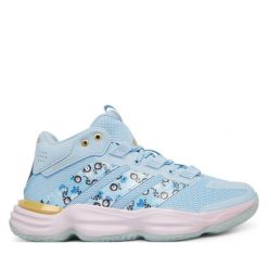 Buty halowe adidas. Niebieskie buty sportowe na co dzień damskie Adidas, bez wzorów. Za 479.99 zł.