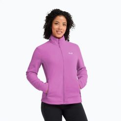 Bluza polarowa damska Jack Wolfskin Taunus 100 Full Zip. Czerwone bluzy bez kaptura damskie Jack Wolfskin, s, z materiału. Za 229.99 zł.