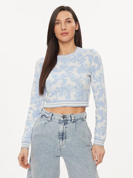 United Colors Of Benetton Sweter 1094E109I Niebieski Regular Fit. Niebieskie swetry klasyczne damskie United Colors Of Benetton, m, z bawełny, bez kołnierzyka. Za 189.99 zł.