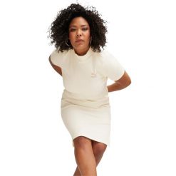 Sukienka Puma Classics Ribbed Dress, Kobiety. Brązowe sukienki damskie Puma, l, bez wzorów, z bawełny, bez kołnierzyka, bez ramiączek. Za 290.00 zł.