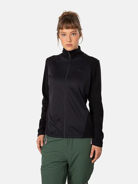 KARI TRAA Bluza polarowa "Kari" w kolorze czarnym rozmiar: M. Czarne bluzy bez kaptura damskie Kari Traa, m, z polaru. Za 122.67 zł.