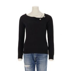 Second life - Damski czarny sweter - Jak nowy. Czarne swetry klasyczne damskie Ralph Lauren, bez kołnierzyka. Za 127.76 zł.