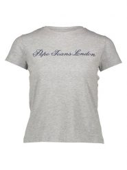 Pepe Jeans Koszulka w kolorze szarym rozmiar: XL. Szare bluzki damskie Pepe Jeans, xl, bez wzorów, z jeansu, bez kołnierzyka, bez ramiączek. Za 70.41 zł.