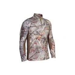 Koszulka myśliwska ACTIKAM 500 WARM kamo. Brązowe t-shirty sportowe męskie SOLOGNAC, xl, z elastanu, bez ramiączek. Za 119.99 zł.