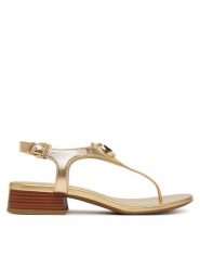 MICHAEL Michael Kors Sandały Mckenzie 40T6MZFS1M Złoty. Żółte sandały damskie MICHAEL Michael Kors, bez wzorów, ze skóry, bez obcasa, na płaskiej podeszwie. Za 719.99 zł.