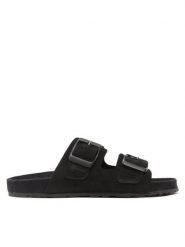 Manebi Klapki Traveler Nordic Sandals K 1.0 RT Czarny. Czarne klapki damskie Manebi, bez wzorów, ze skóry, bez obcasa. Za 749.99 zł.