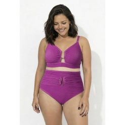 Damskie Bikini brokat miękkie miseczki ozdobna klamra regulowane ramiączka. Czerwone bikini damskie Ulla Popken, bez wzorów, plus size. W wyprzedaży za 191.99 zł.
