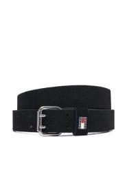 Tommy Jeans Pasek Tjw Square 3.0 Suede AW0AW19300 Czarny. Czarne paski damskie Tommy Jeans, bez wzorów, z jeansu. Za 189.99 zł.
