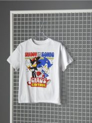 Koszulka z nadrukiem Sonic the Hedgehog - biały. Białe koszulki dziewczęce Sinsay, l, bez wzorów, bez ramiączek. Za 15.99 zł.
