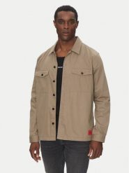 HUGO Kurtka jeansowa Enalu 50468744 Brązowy Oversize. Brązowe kurtki męskie Hugo, l, bez wzorów, z bawełny, bez kaptura. Za 389.99 zł.