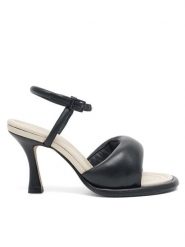 Gino Rossi Sandały SEWILLA-02 Czarny. Czarne sandały damskie Gino Rossi, bez wzorów, ze skóry, bez obcasa, na szpilce. Za 399.99 zł.