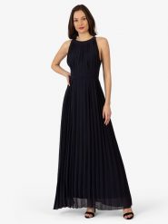 APART Sukienka plisowana w kolorze granatowym rozmiar: 46. Niebieskie sukienki damskie Apart, bez wzorów, bez kołnierzyka, bez ramiączek, maxi. Za 220.00 zł.