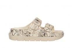 Klapki Laura Vita Nuon 17 Beige 202060, Beżowy, Tworzywo - 37. Brązowe klapki damskie Laura Vita, bez wzorów, z materiału, bez obcasa. W wyprzedaży za 89.10 zł.