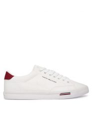 Tommy Hilfiger Tenisówki Vulc Core Rwb Long FM0FM05813 Biały. Białe trampki i tenisówki męskie Tommy Hilfiger, bez wzorów, z materiału, bez zapięcia. Za 329.99 zł.