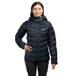 Kurtka puchowa damska Rab Glaceon Pro. Szare kurtki damskie RAB, bez wzorów, z puchu, bez kaptura. Za 1,099.00 zł.