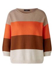 Oui Sweter w kolorze beżowo-pomarańczowo-brązowym rozmiar: 36. Brązowe swetry klasyczne damskie Oui, bez kołnierzyka. Za 157.35 zł.