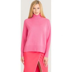 GOLF ELISABETTA FRANCHI. Czerwone golfy damskie Elisabetta Franchi, z aplikacjami, z kaszmiru, bez ramiączek. Za 1,519.00 zł.