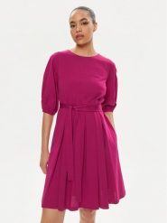 Weekend Max Mara Sukienka koktajlowa Jumbo 2415621072650 Różowy Regular Fit. Czerwone sukienki damskie Weekend Max Mara, s, bez wzorów, z bawełny, wizytowe, bez kołnierzyka, bez ramiączek. Za 489.99 zł.
