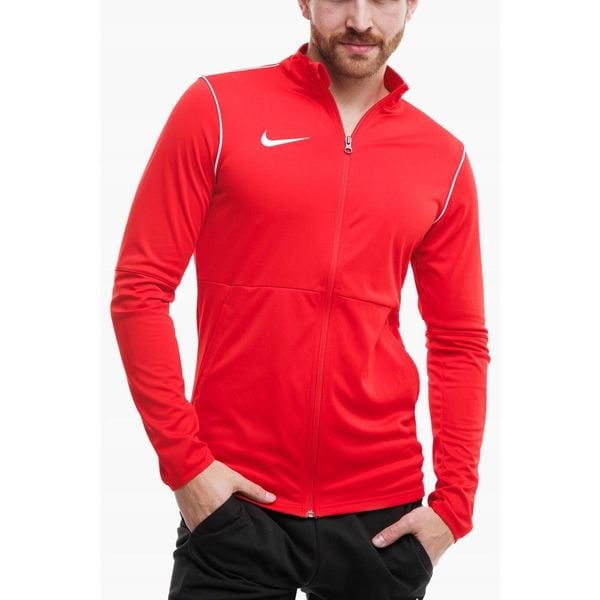 Bluza Męska Rozpinana Nike Dri-FIT Park 20 Sportowa bez Kaptura roz. M. Czerwone bluzy sportowe męskie Nike, bez wzorów, sportowe, bez kołnierzyka, bez ramiączek. Za 113.99 zł.