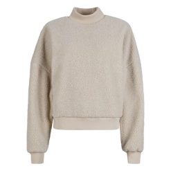 Bluza Damska Sherpa Z Kołnierzem Stojącym. Brązowe bluzy bez kaptura damskie Urban Classics, m. Za 189.99 zł.