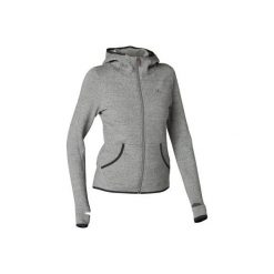 Bluza na zamek z kapturem Gym & Pilates 900 damska. Szare bluzy sportowe damskie DOMYOS, xl, bez wzorów, z bawełny, bez ramiączek, z kapturem. Za 109.99 zł.
