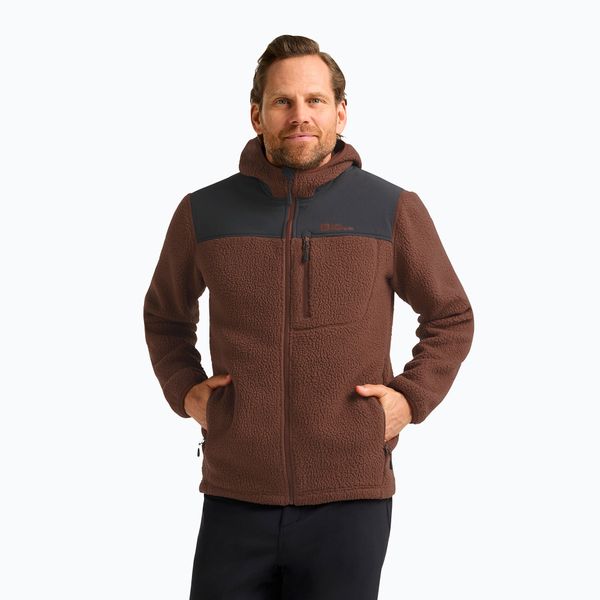 Bluza polarowa męska Jack Wolfskin Kammweg Pile Fz. Brązowe bluzy bez kaptura męskie Jack Wolfskin, m, z polaru. Za 489.99 zł.