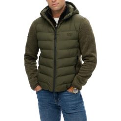 Kurtka z kapturem Superdry Storm Knit. Niebieskie kurtki męskie Superdry., xl, z aplikacjami, z dżerseju, z kapturem. Za 497.55 zł.