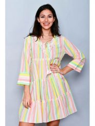 H.H.G. Sukienka ze wzorem rozmiar: L. Sukienki damskie H.H.G., l, bez wzorów, z bawełny, bez kołnierzyka, bez ramiączek, mini, rozkloszowane. Za 39.31 zł.