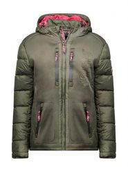 Canadian Peak Kurtka zimowa "Beachweak" w kolorze khaki rozmiar: M. Brązowe kurtki damskie Canadian Peak, na zimę, m, bez wzorów, z puchu, bez kaptura. Za 343.73 zł.