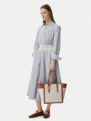 Tommy Hilfiger Torebka Th Script Tote Canvas AW0AW18829 Kremowy. Białe torebki klasyczne damskie Tommy Hilfiger, bez wzorów, z materiału, bez dodatków. Za 1,099.00 zł.