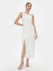 YAS Sukienka koktajlowa Izzie 26032133 Biały Regular Fit. Białe sukienki damskie YAS, m, bez wzorów, z wiskozy, wizytowe, bez kołnierzyka, bez ramiączek. Za 339.99 zł.