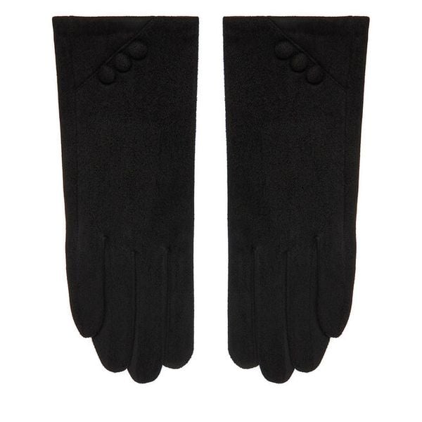Rękawiczki Nine West. Czarne rękawiczki damskie Nine West, bez wzorów, z dzianiny. Za 39.99 zł.