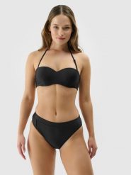4F Góra od bikini damska - czarna S. Czarne bikini damskie 4f, bez wzorów. W wyprzedaży za 29.99 zł.