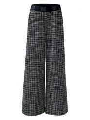 Oui Spodnie w kolorze czarno-kremowym rozmiar: 42. Brązowe spodnie materiałowe damskie Oui, bez wzorów, z materiału. Za 287.16 zł.