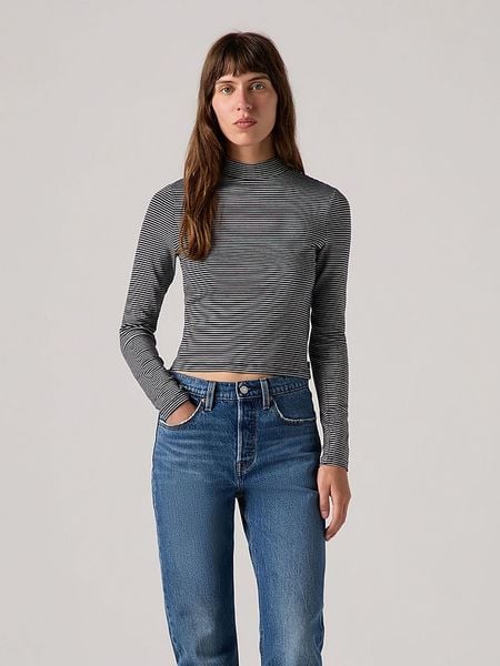 Levi's Koszulka w kolorze granatowo-białym rozmiar: L. Niebieskie t-shirty damskie Levi's, l, bez wzorów, bez kołnierzyka. Za 91.77 zł.