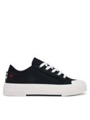 LOVE MOSCHINO Trampki JA15012G0MJP0000 Czarny. Czarne trampki i tenisówki damskie Love Moschino, bez wzorów, z materiału. Za 359.99 zł.