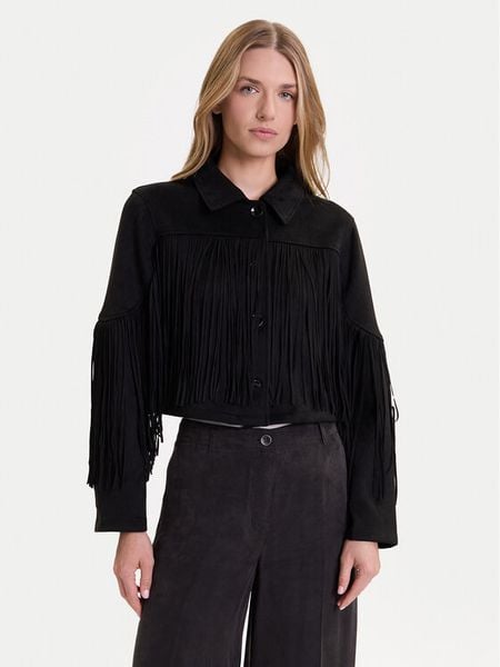 ONLY Kurtka z imitacji skóry Diane 15354896 Czarny Regular Fit. Czarne kurtki damskie Only, xl, bez wzorów, ze skóry, bez kaptura. Za 169.99 zł.