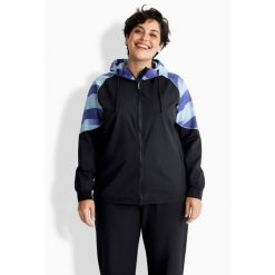 Damskie Lekka kurtka funkcyjna ochrona przed promieniowaniem UV 50+ kaptur. Czarne kurtki damskie Ulla Popken, plus size, bez wzorów, z materiału, bez kaptura. Za 279.99 zł.