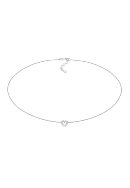 Elli Damski wisiorek serce miłość z kryształem ze srebra próby 925 Sterling Silver Naszyjniki 1 ct. Szare naszyjniki damskie Elli, srebrne. Za 203.99 zł.