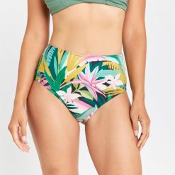 Dół kostiumu kąpielowego surfingowego damski Olaian Romi Tropical. Bikini damskie OLAIAN, bez wzorów. W wyprzedaży za 39.99 zł.