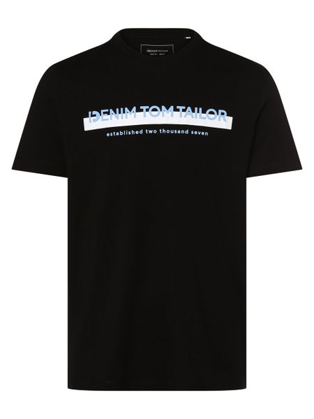 Tom Tailor Denim T-shirt Mężczyźni Bawełna czarny, XL. Czarne t-shirty męskie Tom Tailor Denim, m, bez wzorów, z bawełny, bez kołnierzyka. Za 79.95 zł.