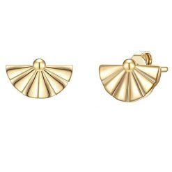 Lulu & Jane Kolczyki Wachlarze Mosiadz Żółte złoto 1 ct Damski. Żółte kolczyki damskie Lulu & Jane, pozłacane, na sztyftcie. Za 79.99 zł.
