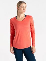 Dare 2b Koszulka sportowa "Discern" w kolorze pomarańczowym rozmiar: 44. Pomarańczowe bluzki sportowe damskie Dare 2b, bez wzorów, z materiału, bez ramiączek. Za 56.53 zł.